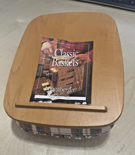 Longaberger 2003 Note Pal Basket Combo Set - Wood Lid, Protector & Plaid Liner picture