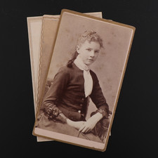 CDV Carte de Visite Lot of 3 Women from Bridgeport, Connecticut #766 picture