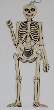 Antique German Die Cut Halloween Skeleton Heavy Paper Pulp Vintage Germany picture