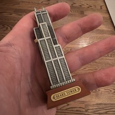 Vintage Sears Tower Chicago Solid Pewter Souvenir picture