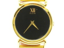 Elgin Men's Manual Wind Watch Black Dial 37mm Vintage Condition picture