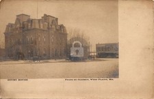 Court House Building West Plains Missouri Street View c1905 RPPC Postcard COPY picture