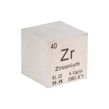 Zirconium Cube Metal Element High Density Block Pure Periodic Element, 1 Inch picture