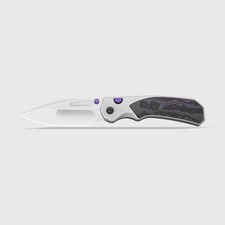 Kizer Folding Knife S35VN Blade Aluminum & FatCarbon Purple Haze Handle picture