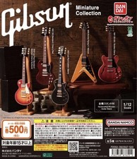 Gibson Miniature Collection Complete Set of 5 Gashapon Capsule Toy Japan Bandai picture