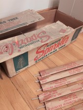 Vtg 1960s Star Band Sparkler 6 Ft Aluminum Christmas Tree Model W-65 MCM w/ Box picture