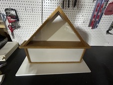 Military Medal & Burial Flag Shadow Box Oak Display Case W/ Plexi Glass Insert  picture