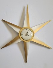 Vintage 1950s Bilt Rite Mid Century Modern Atomic Starburst Wall Clock picture
