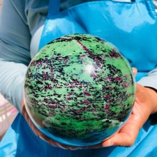 7.83 LB Large Natural Ruby Zoisite Sphere Crystal Healing Stone Specimen 4884 picture