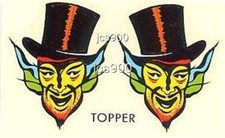 VINTAGE TOPPER DEVIL IMPKO NOVELTY HOT RAT ROD WINDSHIELD BIKE TRAVEL DECAL picture