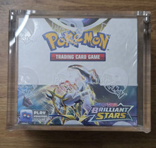 Pokémon TCG Sword & Shield Brilliant Stars Sealed Booster Box and Acrylic Case picture