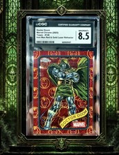 Topps 2025 Marvel Chrome #148 Doctor Doom/Iron Man Red Gold Lazer CGC 8.5 picture