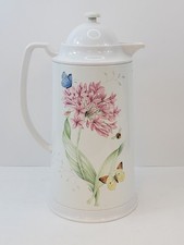 Lenox Butterfly Meadow Thermal Carafe Plastic Thermos With Lid Vintage picture