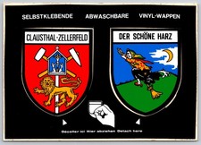 Clausthal Zellerfeld Harz Mountains Germany Coat of Arms Decal Souvenir Postcard picture
