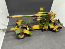 Original German WWII Lineol 8.8cm Flak 88 Tin Toy Cannon w/ Limbers 1930s 16in picture