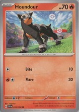 2023 POKÉMON SCARLET AND VIOLET 151 #033 HOUNDOUR SPECIAL ILLUSTRATION RARE picture