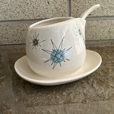 Franciscan Atomic Starburst, Vintage, Mid-Century Design, Gravy Boat with Ladle picture