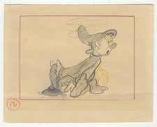 Original 1937 Disney Snow White Dopey Storyboard Panel Production Artwork picture