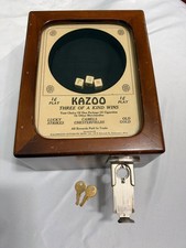 Vintage 1935 Kazoo 1¢ Countertop Dice Trade Stimulator - Fully Functional w Keys picture