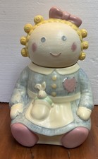 Vintage Treasure Craft Sugar Rag Doll Ceramic Cookie Jar 14