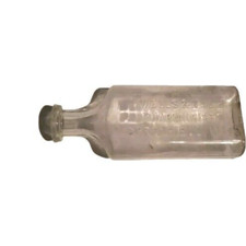 Wells & Nash Pharmacists Bottle Greenfield Massachusetts Clear Glass Antique Vtg picture