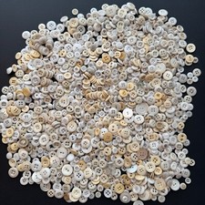Over 2 lbs Vintage Antique Victorian Edwardian Buttons - White Glass picture