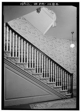 1910s Interior Staircase Ornate Banister Wallpaper Historic American Building picture