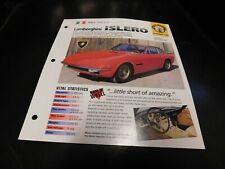 1968-1970 Lamborghini Islero Spec Sheet Brochure Photo Poster 1969 picture