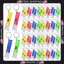 Mini Flashlight Keychains Bulk 100 Assorted Colors Bright LED Portable picture