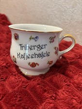 VTG Theo Kuhn German Porcelain Kaffehaferl (Wide Footed Mug) Floral & Gold picture