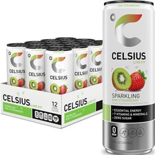 Sparkling Kiwi Strawberry Energy Drink, Sugar Free, 12 Fl Oz - Pack of 12 Cans picture