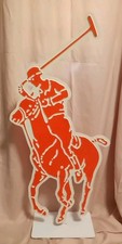 RARE VTG Ralph Lauren POLO Store Display Sign  Original Stand 45”  Double Sided  picture