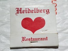 Super Rare Vintage Original Matchbook Heidelberg Restaurant New York NY 1 Strike picture