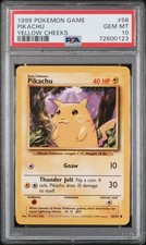 1999 POKEMON GAME UNLIMITED #58 PIKACHU YELLOW CHEEKS PSA 10 picture