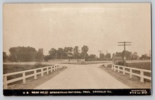 Old US Road Route No 51 National Trail Vandalia Illinois IL RPPC Real Photo 1937 picture