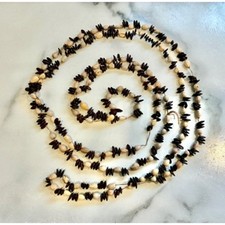 Vintage MCM 1960s Hawaiian Kukui Nut Jobs Tear Seeds Lei Necklace Souvenir 15
