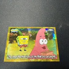 2025 Topps Chrome SpongeBob Sapphire Inner Machinations are an Enigma Gold 01/50 picture