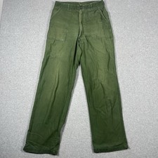 Vintage Vietnam War OG 107 Pants Mens 32x33 (Fit 30x32) 60s Baker Fatigue Zip picture