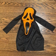 NICE Vintage Scream Ghostface Fluorescent Orange Mask Easter Unlimited HALLOWEEN picture