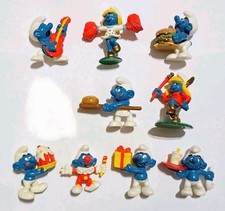 THE SMURFS ANNIVERSARY RUBBER FIGURINES SET PEYO MC DONALD'S GERMANY COLLECTIBLE picture