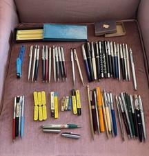 Lot Of 47 Vtg INK PENS & MECH PENCILS Sheaffer Parker Cross & More picture