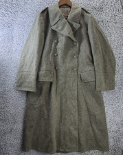 Finland WW2 1941 Finnish Army Greatcoat Mens Medium Long EU 38 Gray Wool Vintage picture