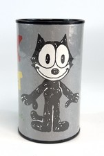 Vintage Felix The Cat Cylinder Coin Bank Container picture