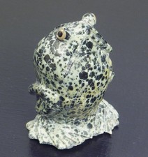RICKY LAAHTY - Mini FROG Fetish - Argite stone Carving,  Zuni Pueblo Indian Art picture