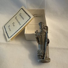 Creed Brand~Pewter St Patrick~Religious Statue Box~Miniature Figurine picture