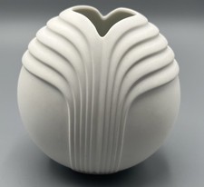 Uta Feyl Rosenthal Studio Line Bisque Porcelain Vase, Germany 5.25” MCM White picture