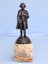 Antique France Emperor Napoleon Bonaparte Metal Statue Waterloo Battle War picture