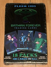 1995 FLEER BATMAN FOREVER UNOPENED SEALED CARD BOX 18 PACKS picture