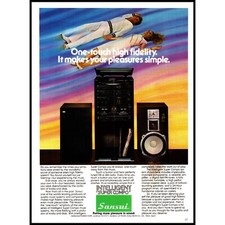 1982 Sansui Intelligent Super Compo Stereo Vintage Print Ad Audiophile Wall Art picture