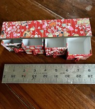 Vintage Japanese Style Mini Drawer Chest Trinket Jewelry Desk Organizer picture